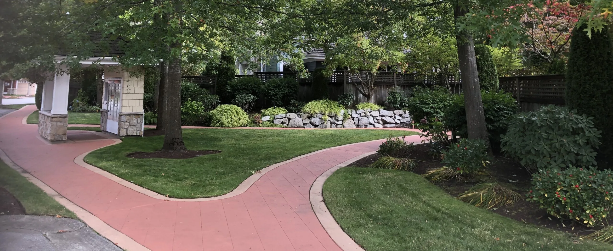 Renewed planting beds at a commercial property